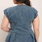 NO SECOND THOUGHT WASHED DENIM TOP
