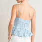 PURELY ROMANTIC WOVEN LACE CAMI TOP