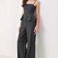 CHARCOAL DOT CHARCOAL PEPLUM TOP