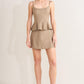 MANHATTAN PEPLUM WOVEN CAMI TOP