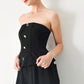 BLACK TIE PALAZZO KNIT TUBE TOP