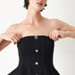 BLACK TIE PALAZZO KNIT TUBE TOP