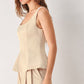 PARCHMENT WOVEN TOP