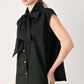 MODERN STATEMENT BOW WOVEN TOP