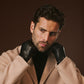 Fabio (black) - Men's classic Italian lambskin leather gloves with pure silk lining