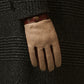 Fabrizio (brown) - Italian tweed men’s gloves with touchscreen capability and adjustable snap button