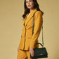 Federica (green) - Italian calf leather women's crossbody bag (with shoulder strap)