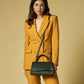 Federica (green) - Italian calf leather women's crossbody bag (with shoulder strap)