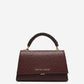 Federica (eggplant) - Italian calf leather women's crossbody bag (with shoulder strap)
