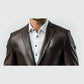 Finley Brown Leather Blazer - Leather Blazer for Men Brown