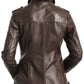 Florence Leather Brown Jacket - Women Leather Jacket Brown