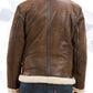 Forest Double Face Shearling Distressed Leather Jacket