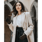 Francesca (brown) - Italian lambskin leather gloves with white rabbit fur lining