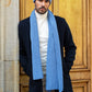 Milano (light blue) - Italian 100% cashmere ribbed beanie (unisex)
