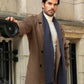 Riccardo (blue & brown) - Italian cashmere scarf with pattern