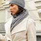 Napoli (light grey) - Italian 100% cashmere ribbed scarf (unisex)