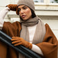 Napoli (brown) - Italian 100% cashmere ribbed scarf (unisex)