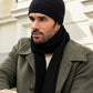 Milano (black) - Italian 100% cashmere ribbed beanie (unisex)