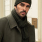Milano (dark green) - Italian 100% cashmere ribbed beanie (unisex)