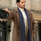 Riccardo (blue & brown) - Italian cashmere scarf with pattern