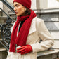Napoli (red) - Italian 100% cashmere ribbed scarf (unisex)