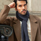 Riccardo (blue & brown) - Italian cashmere scarf with pattern