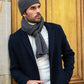 Milano (dark grey) - Italian 100% cashmere ribbed beanie (unisex)