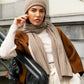 Napoli (brown) - Italian 100% cashmere ribbed scarf (unisex)