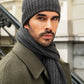 Napoli (dark grey) - Italian 100% cashmere ribbed scarf (unisex)