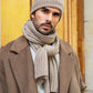 Milano (brown) - Italian 100% cashmere ribbed beanie (unisex)