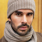 Napoli (brown) - Italian 100% cashmere ribbed scarf (unisex)
