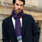 Andrea (red/blue) - Soft and lightweight Italian scarf from 100% wool