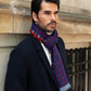 Andrea (red/blue) - Soft and lightweight Italian scarf from 100% wool