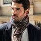 Federico (red/blue) - Warm and soft Italian scarf from wool blend