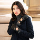 Maria (black) - Italian driving gloves made of American deerskin leather