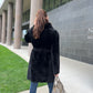 Genuine Shearling Merino Lamb Leather Coat by Punto Leather