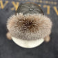 Genuine Silver Fox Fur Genuine Leather Hat