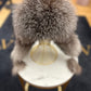 Genuine Silver Fox Fur Genuine Leather Hat
