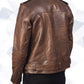 Furton Brown Leather Biker Jacket