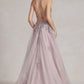 Nox Anabel G1149 Floor Length A-Line Tulle Gown with Slit