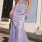 Nox Anabel G1258 Strapless Lace Applique Corset Bodice Mermaid Gown