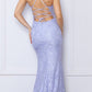 Nox Anabel G1353 Long Boho Inspired Embroidered V-Neck Mermaid Gown