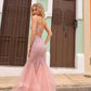 Nox Anabel G1368 Long Sleeveless Layered Tulle Mermaid Gown