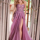 Nox Anabel G1371 Long A-Line Tulle Dress With A Sweetheart Top Sequin Applique