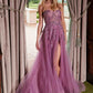 Nox Anabel G1371 Long A-Line Tulle Dress With A Sweetheart Top Sequin Applique