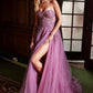 Nox Anabel G1371 Long A-Line Tulle Dress With A Sweetheart Top Sequin Applique