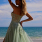 Nox Anabel G1371 Long A-Line Tulle Dress With A Sweetheart Top Sequin Applique