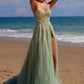 Nox Anabel G1371 Long A-Line Tulle Dress With A Sweetheart Top Sequin Applique
