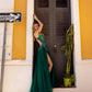 Nox Anabel G1405 Long A-Line Glitter Tulle Square Neck Open Back Ball Gown