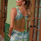 Nox Anabel G1651 Deep V-Neck Fully Beaded Fringed Waistline Dress